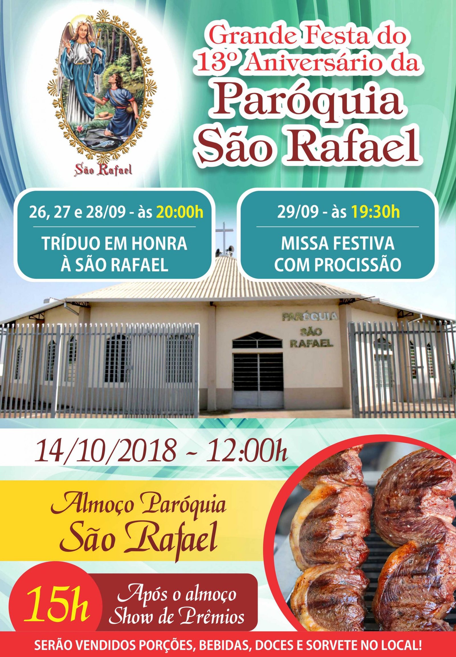 Paróquia São Rafael de Ibiporã convida para festa do padroeiro