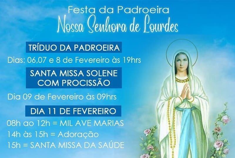 Festa da padroeira na Paróquia Nossa Senhora de Lourdes