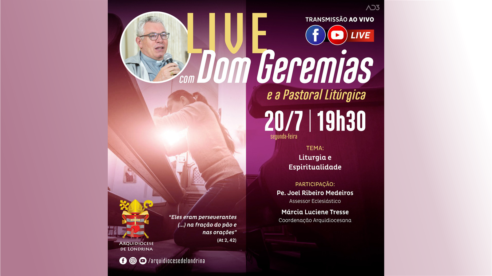 Live com Dom Geremias e a Pastoral Litúrgica