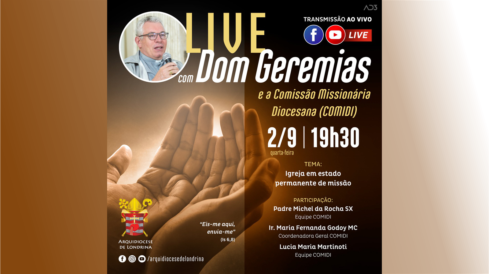Live com Dom Geremias e o COMIDI