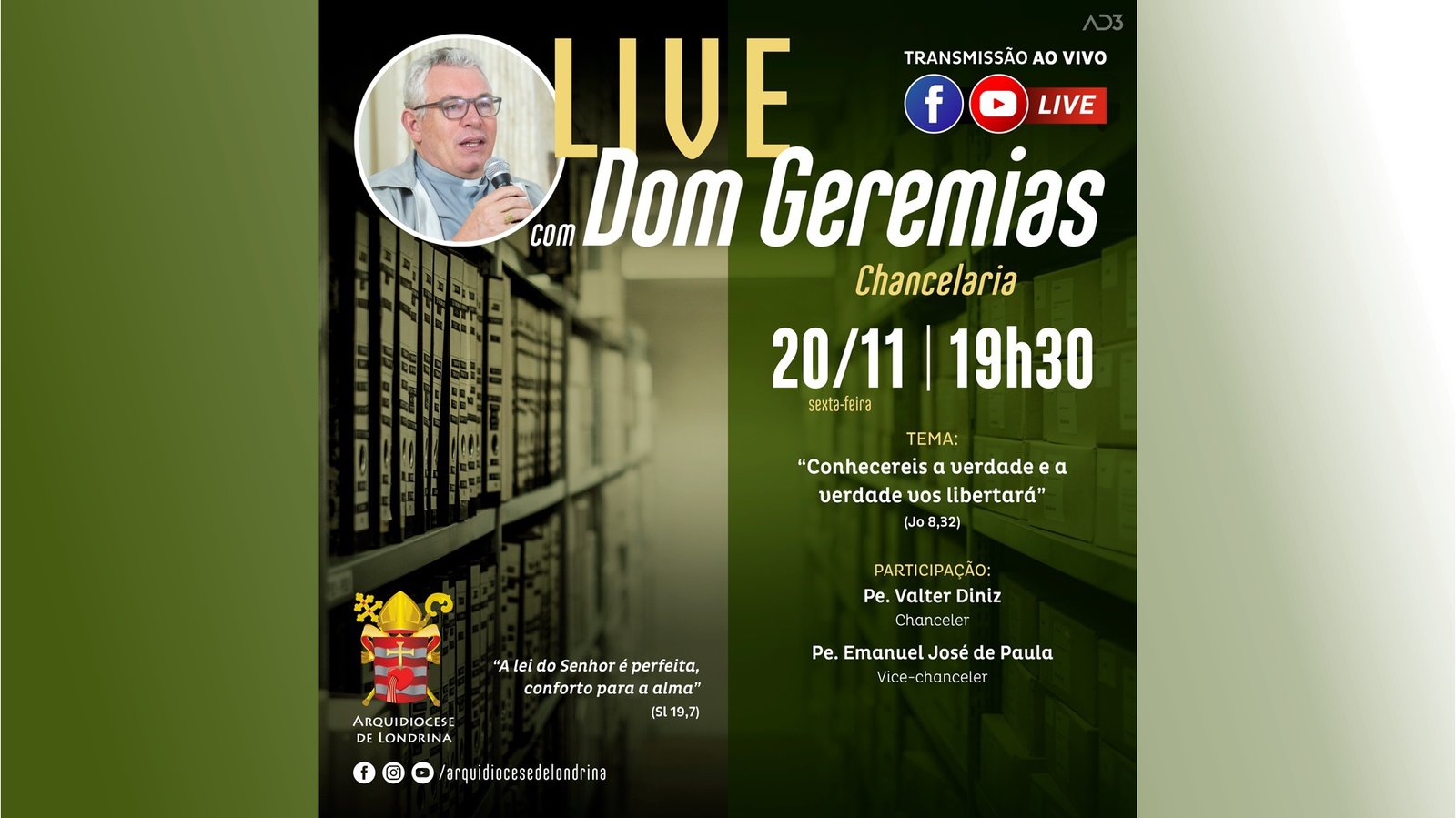 LIVE COM DOM GEREMIAS – Chancelaria