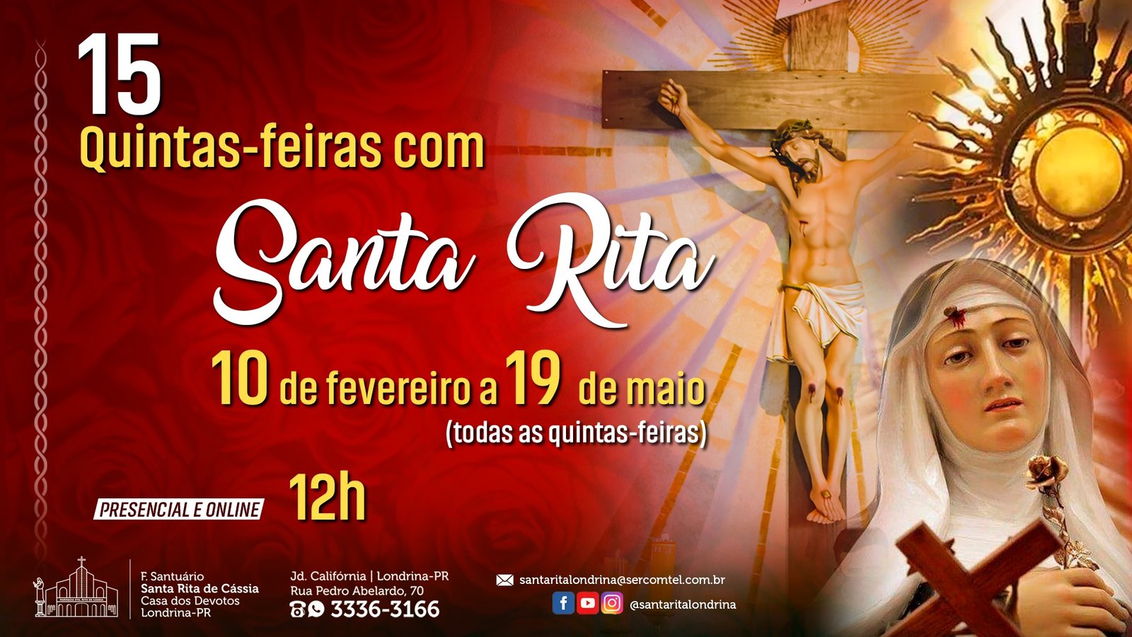 15 Quintas-feiras com Santa Rita de Cássia