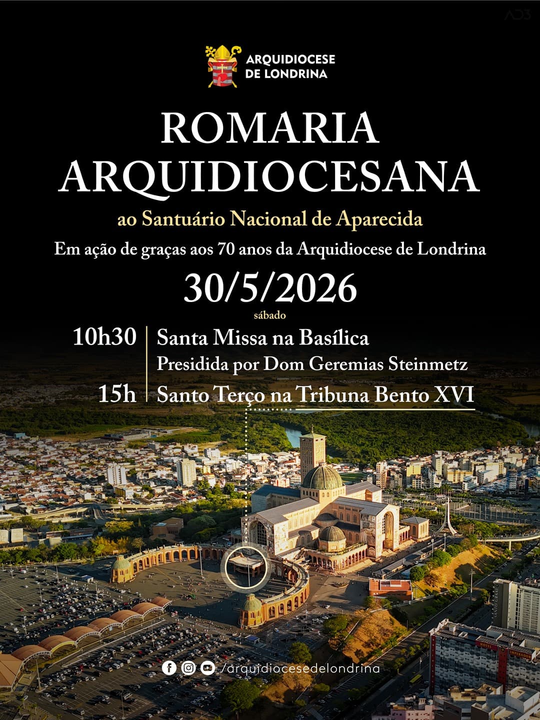 ROMARIA ARQUIDIOCESANA AO SANTUÁRIO NACIONAL DE APARECIDA