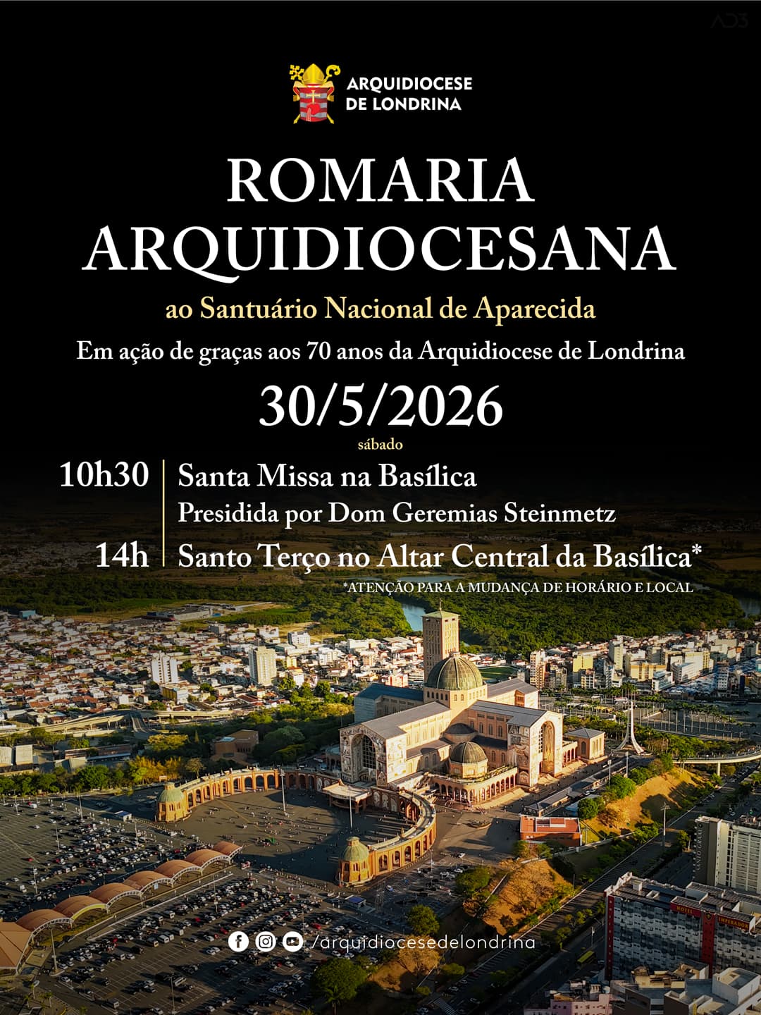 ROMARIA ARQUIDIOCESANA AO SANTUÁRIO NACIONAL