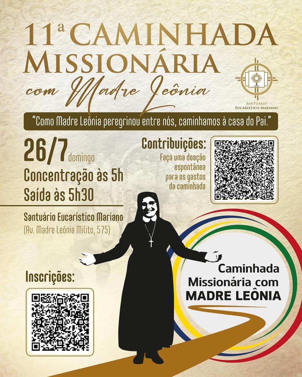11ª CAMINHADA MISSIONÁRIA COM MADRE LEÔNIA