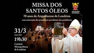 CONVITE PARA A MISSA DOS SANTOS ÓLEOS 2026