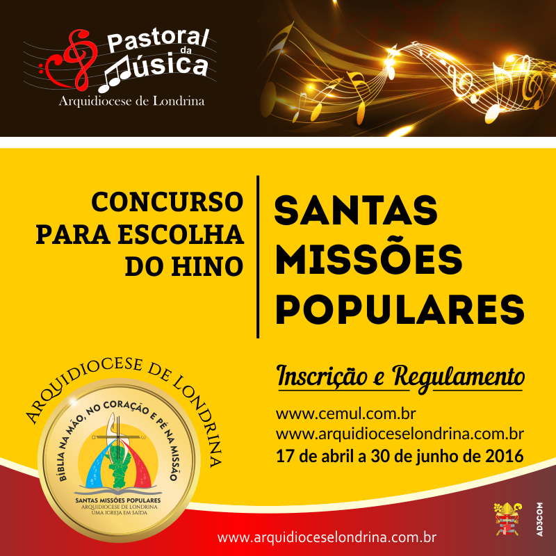 Concurso para escolha do Hino das Santas Missões Populares