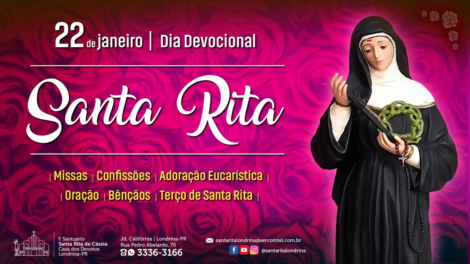 Dia Devocional Santa Rita | 22 Janeiro