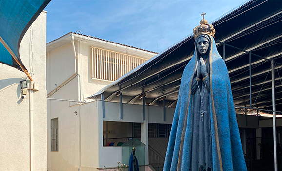 Imagem de 5 metros de Nossa Senhora Aparecida será restaurada no Santuário de Londrina